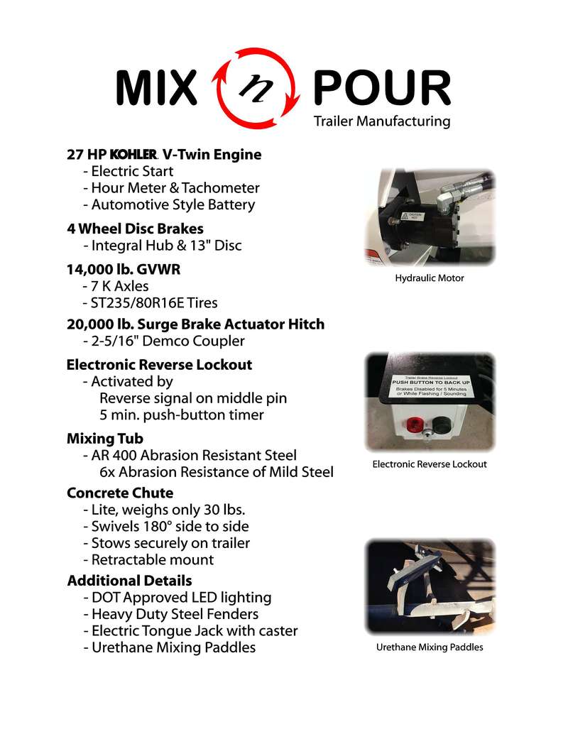 MixnPour Concrete Mixing Trailers by CONFAB, Inc.