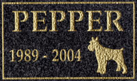 Black Granite Pet Memorial