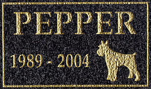 Black Granite Pet Memorial